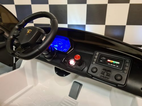 Auto elettrica per bambini Lamborghini Aventador 2 posti 24V drift bianca
