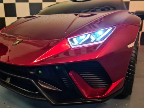 Auto elettrica per bambini Lamborghini Huracan 12V rosso metallizzato