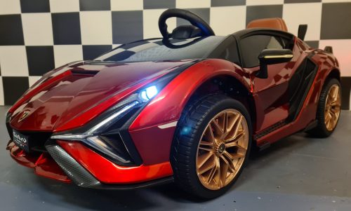 Auto elettrica per bambini Lamborghini Sian 12V rosso metallizzato