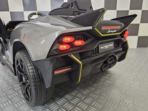 Auto elettrica per bambini Lamborghini Autentica 12V grigio metallizzato