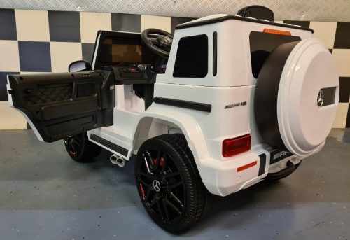 Auto elettrica per bambini Mercedes G63 12V bianca 1 posto