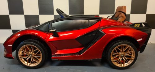 Auto elettrica per bambini Lamborghini Sian 12V rosso metallizzato