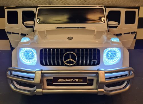 Auto elettrica per bambini Mercedes G63 24V bianca 2 posti