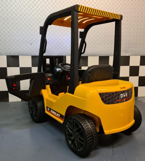 Muletto elettrico per bambini 12V giallo con telecomando - immagine 6
