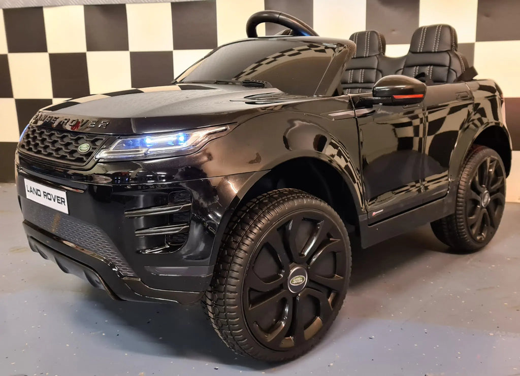 Auto elettrica per bambini Range Rover Evoque 4x4 nero metallizzato