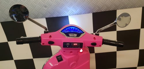 Vespa GTS elettrica per bambini 12V rosa con parabrezza - immagine 8