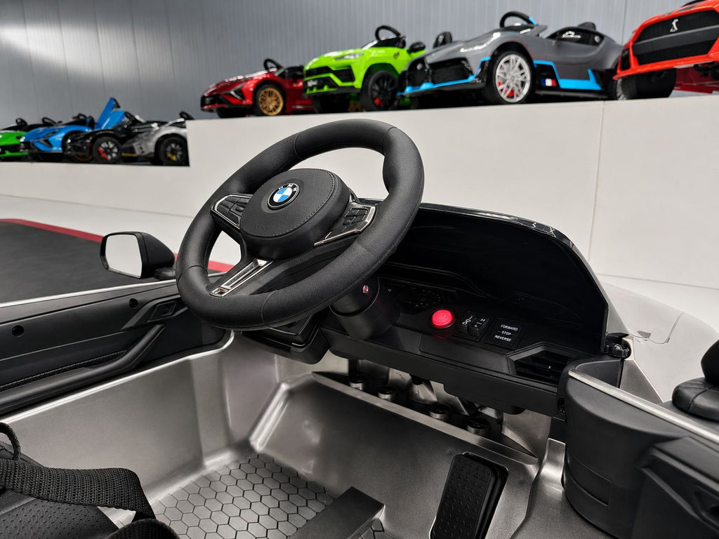 BMW M4 Elettrica per Bambini 12V Grigio Metallizzato