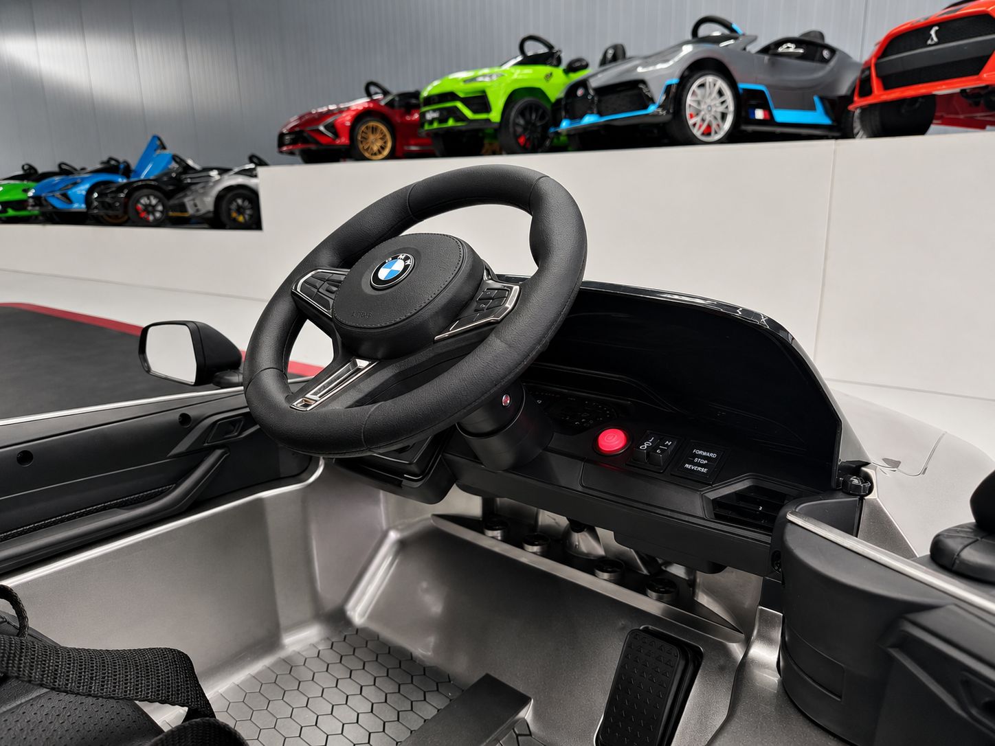 BMW M4 Elettrica per Bambini 12V Grigio Metallizzato