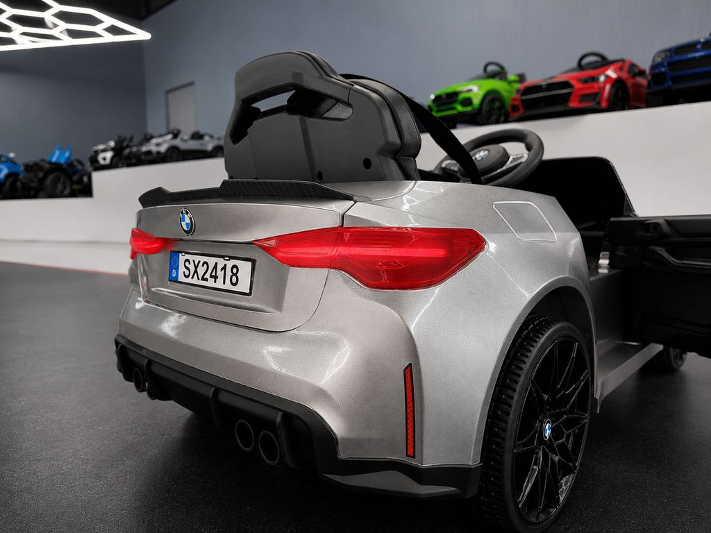 BMW M4 Elettrica per Bambini 12V Grigio Metallizzato