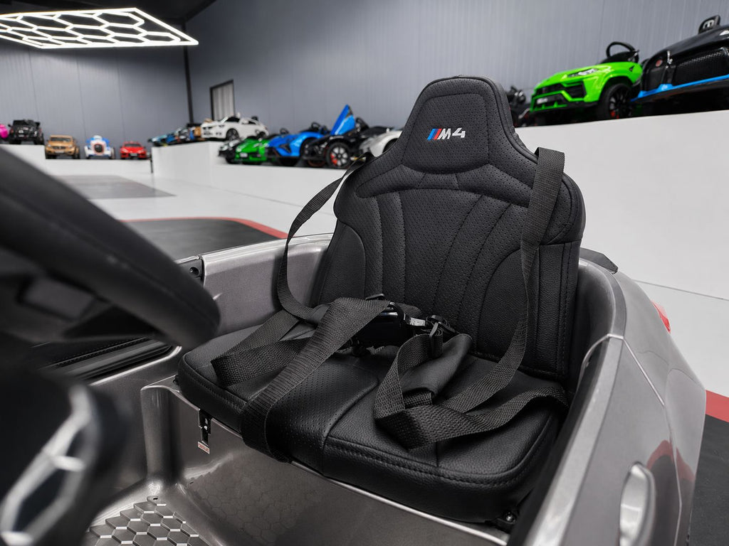 BMW M4 Elettrica per Bambini 12V Grigio Metallizzato