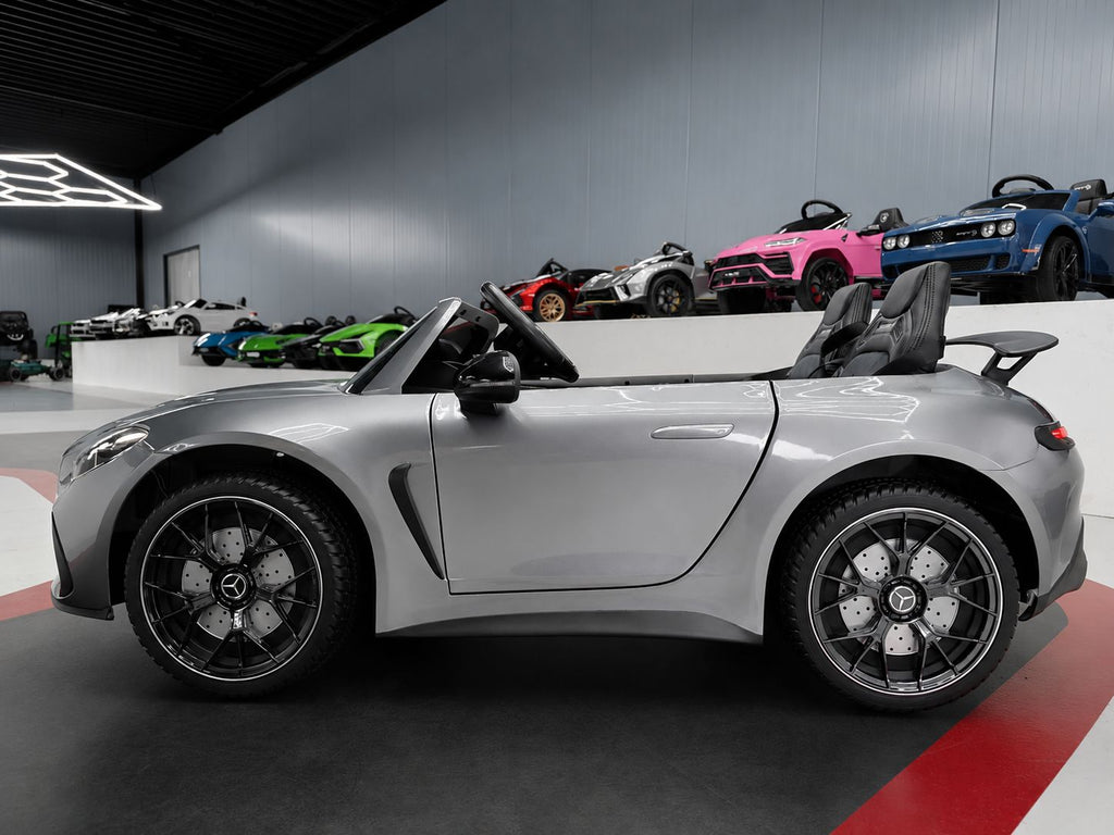 Mercedes GT63 2 Posti Elettrica per Bambini 24V Grigio Metallizzato