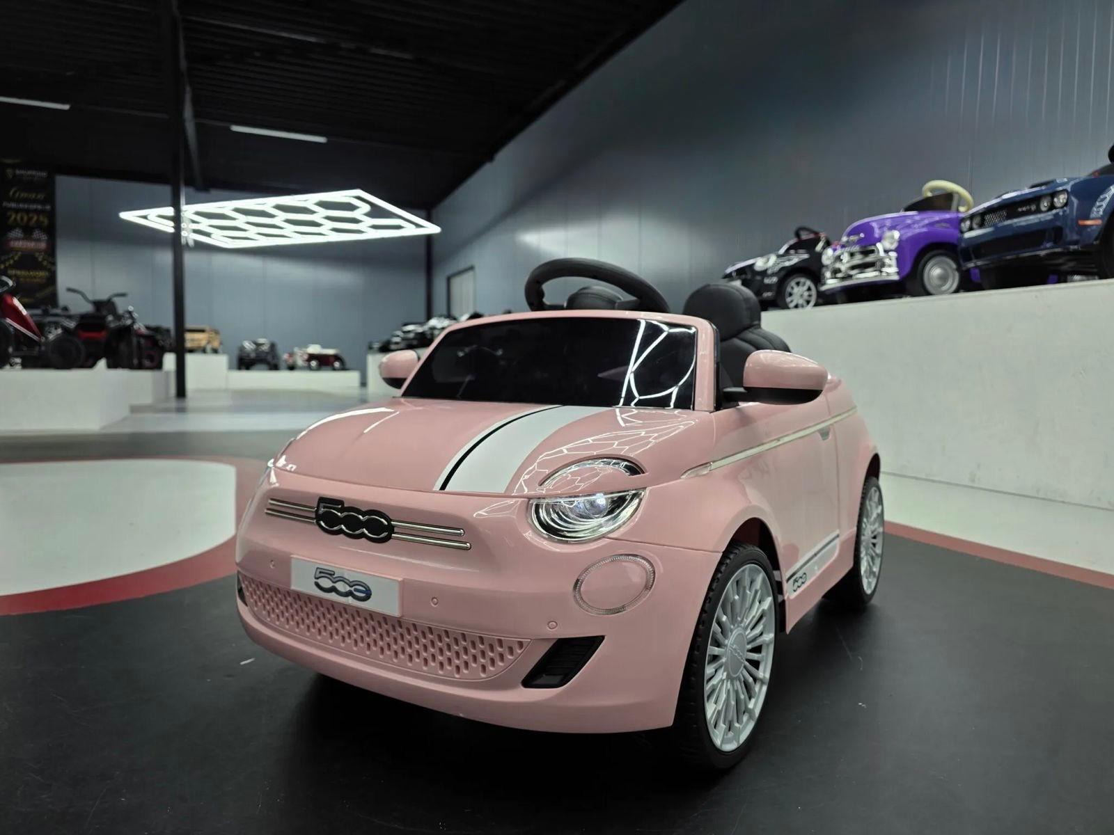 Fiat 500 Elettrica per Bambini 12V Rosa