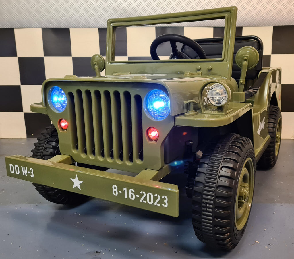 Jeep Willy elettrica per bambini 12V con telecomando - immagine 1