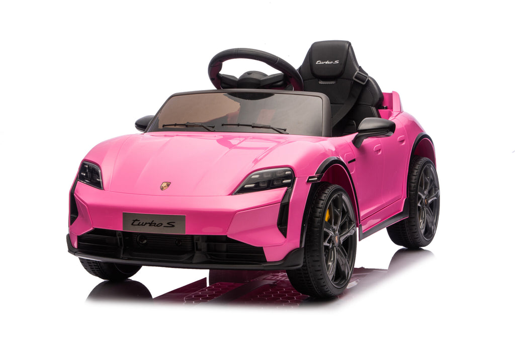 Auto elettrica per bambini Porsche Taycan 1 posto 12V rosa