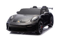 Auto elettrica per bambini Porsche 911 GT3 24V nera metallizzata con MP4