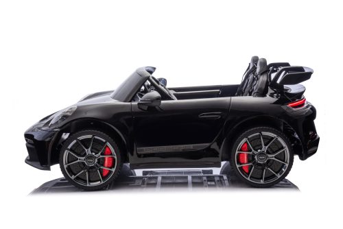 Auto elettrica per bambini Porsche 911 GT3 24V nera metallizzata con MP4 - immagine 3