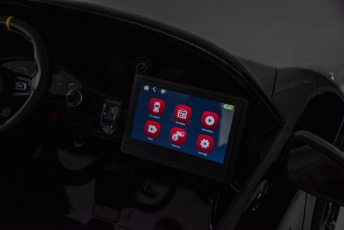 Auto elettrica per bambini Porsche 911 GT3 24V nera metallizzata con MP4 - immagine 10