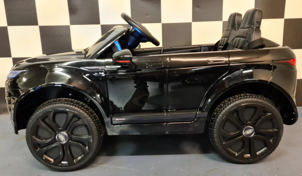 Auto elettrica per bambini Range Rover Evoque 4x4 nero metallizzato