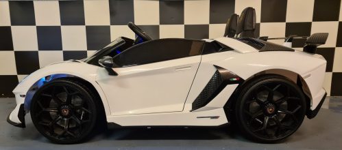 Auto elettrica per bambini Lamborghini Aventador 2 posti 24V drift bianca