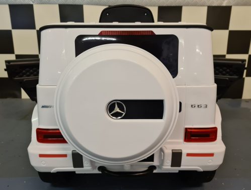 Auto elettrica per bambini Mercedes G63 12V bianca 1 posto