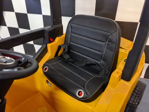 Muletto elettrico per bambini 12V giallo con telecomando - immagine 10