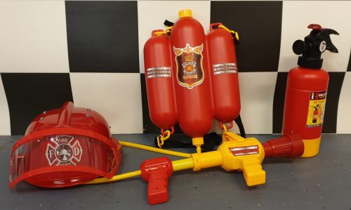 Camion pompieri elettrico per bambini 12V con telecomando - immagine 9