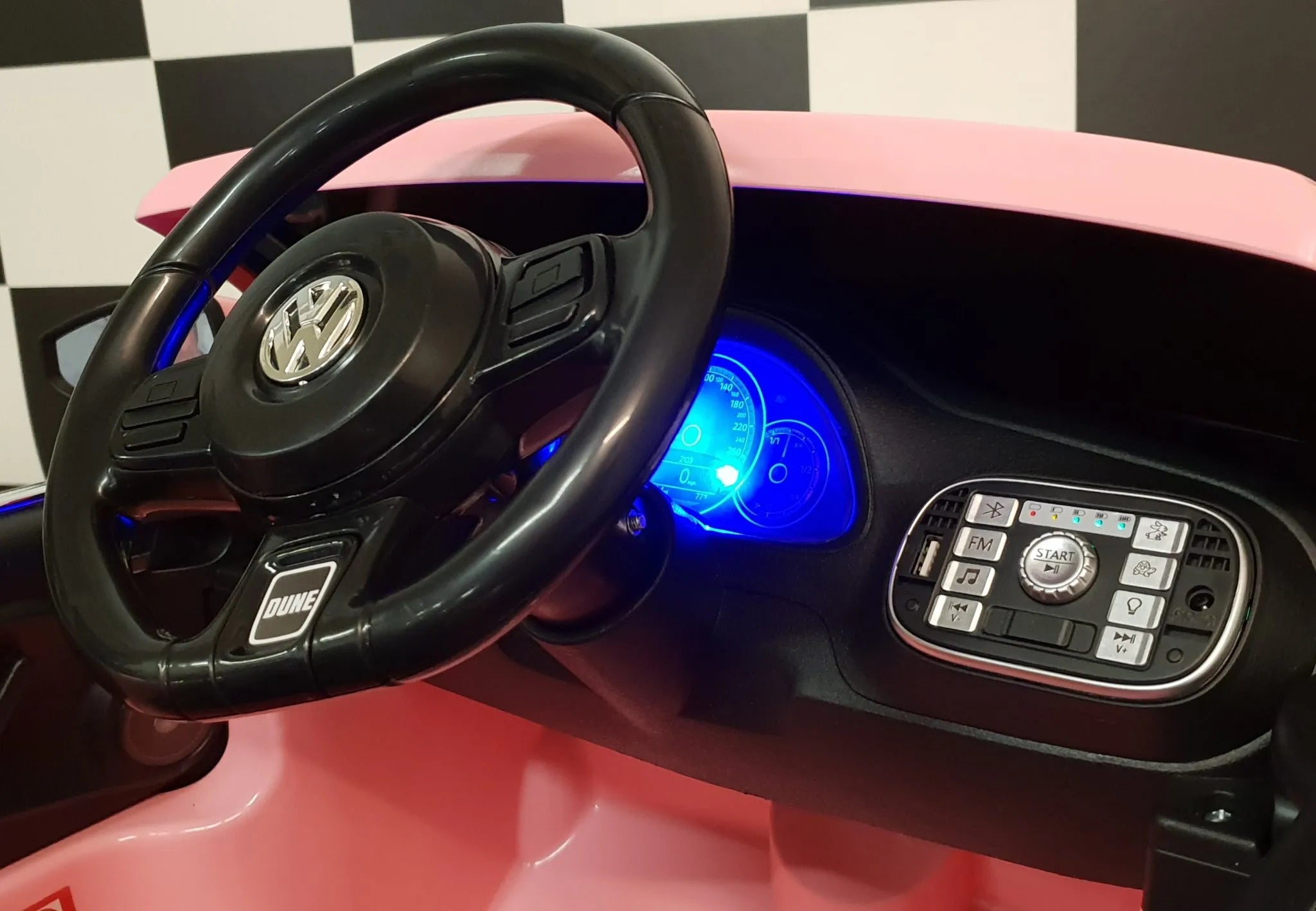 Volkswagen Beetle Elettrica per Bambini 12V Rosa