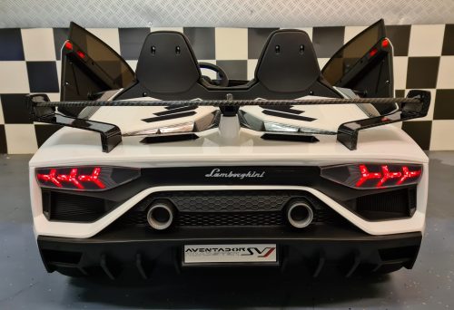 Auto elettrica per bambini Lamborghini Aventador 2 posti 24V drift bianca