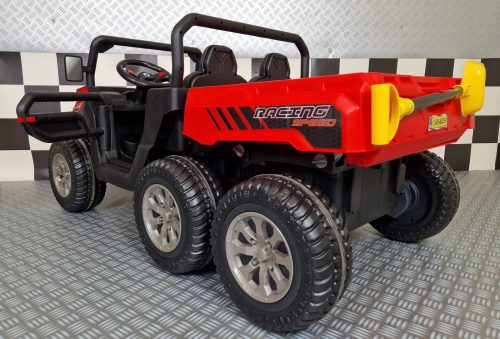 Jeep elettrica per bambini Transporter 24V rossa - immagine 6