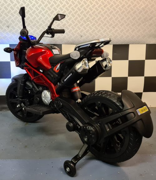 Moto elettrica Grom Superbike per bambini 12V rosso metallizzato - immagine 3