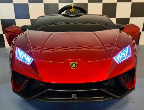 Auto elettrica per bambini Lamborghini Huracan 12V rosso metallizzato
