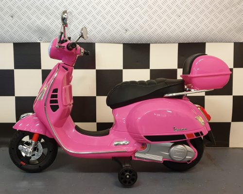 Vespa GTS elettrica per bambini 12V rosa con parabrezza - immagine 2