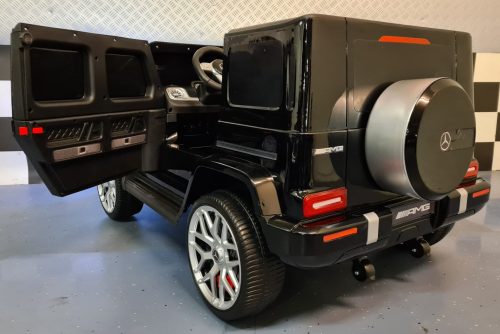 Auto elettrica per bambini Mercedes G63 24V nero metallizzato 2 posti