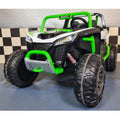 Buggy elettrico per bambini 24V 2 posti bianco e verde