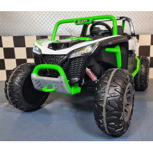 Buggy elettrico per bambini 24V 2 posti bianco e verde