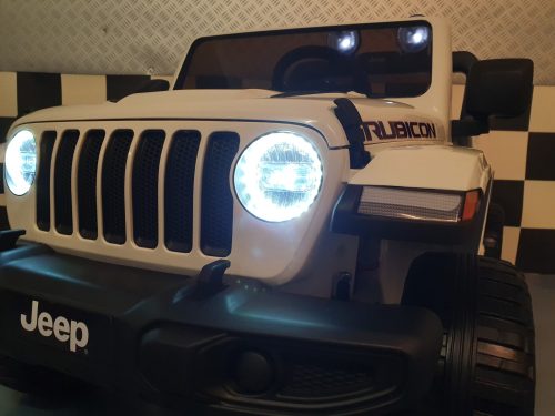 Auto elettrica per bambini Jeep Wrangler 12V 4WD bianca
