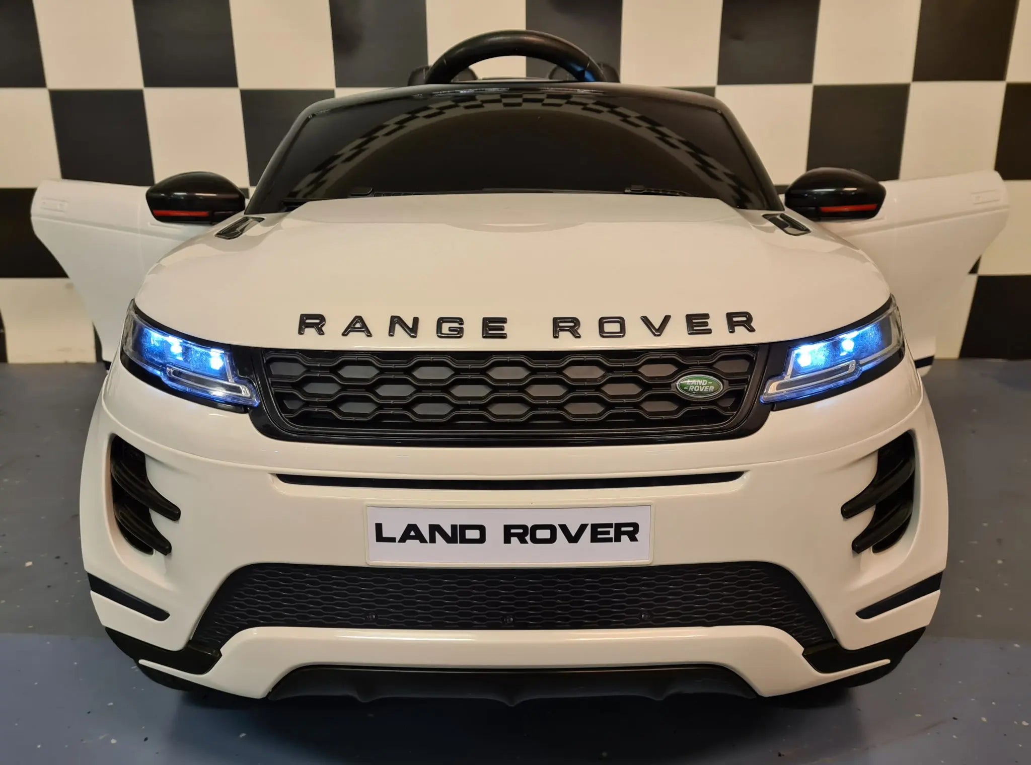 Auto elettrica per bambini Range Rover Evoque 4x4 12V bianca