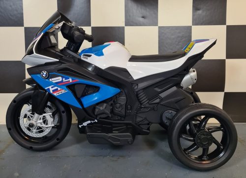 Mini BMW HP4 trike elettrico per bambini 12V blu - immagine 4