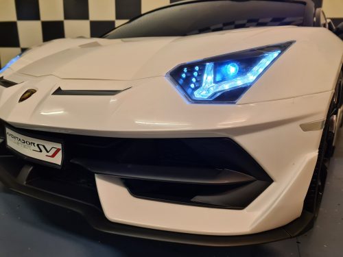 Auto elettrica per bambini Lamborghini Aventador 2 posti 24V drift bianca