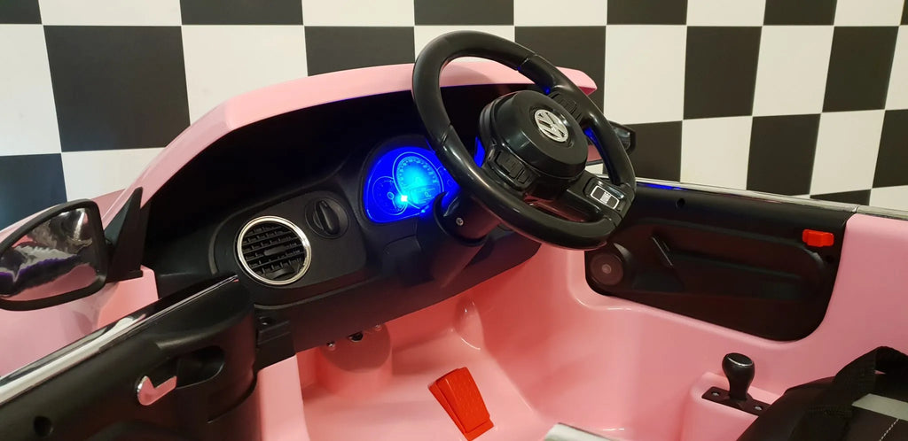 Volkswagen Beetle Elettrica per Bambini 12V Rosa