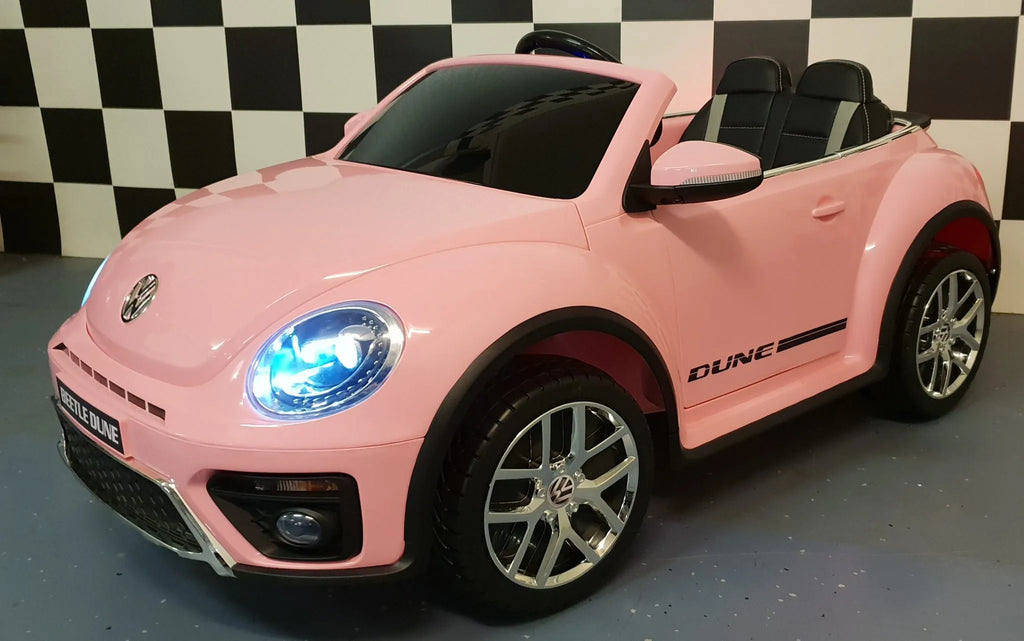 Volkswagen Beetle Elettrica per Bambini 12V Rosa