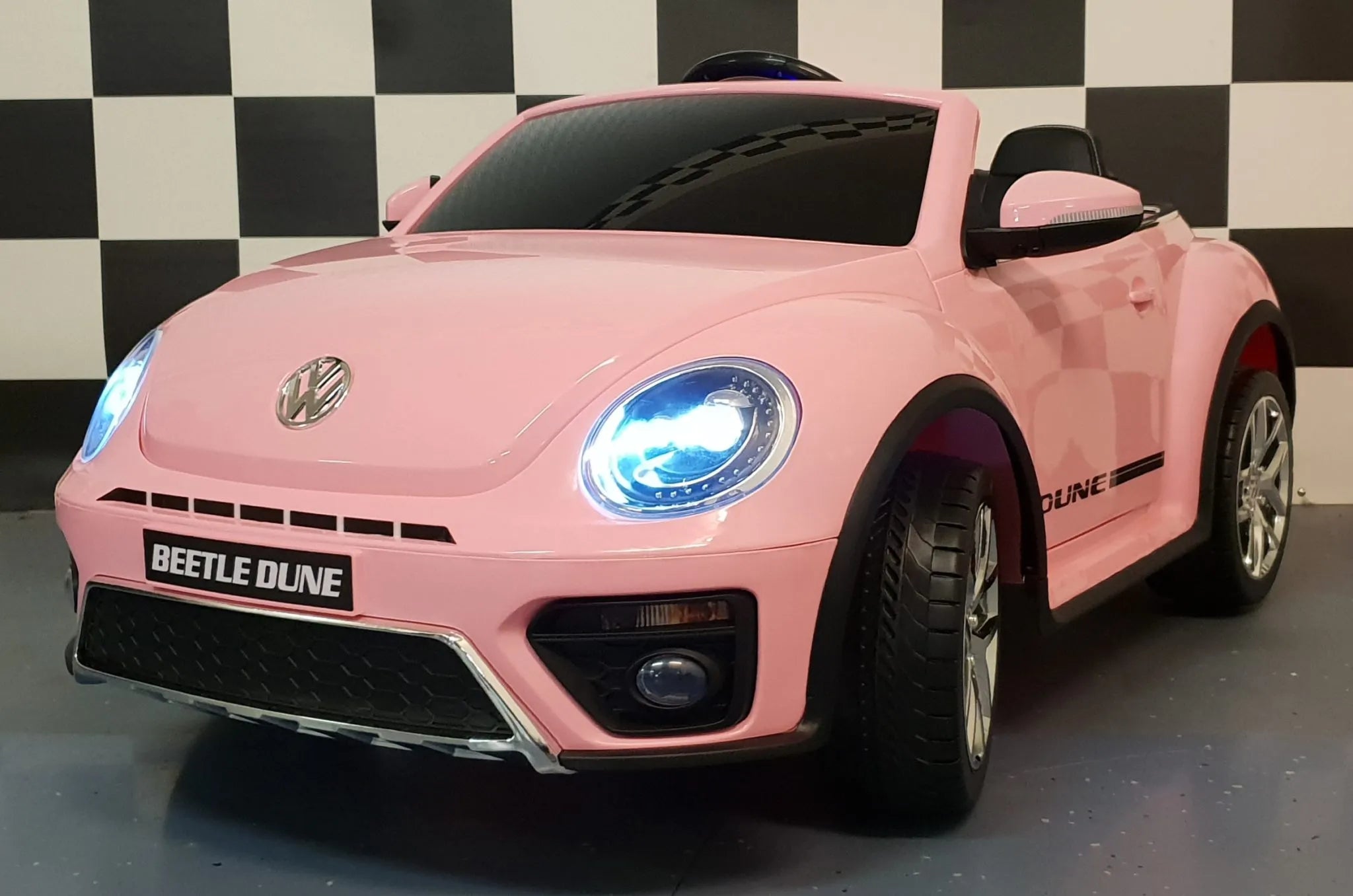 Volkswagen Beetle Elettrica per Bambini 12V Rosa