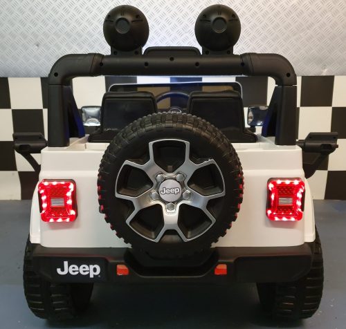 Auto elettrica per bambini Jeep Wrangler 12V 4WD bianca